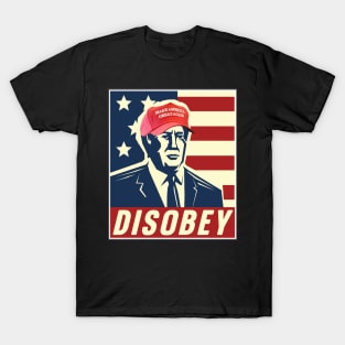 Disobey Big Face, Conspiracy Theory, Disobey Illuminati Lies T-Shirt